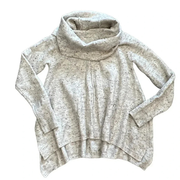 Yet Again Beige Knit Loose Cowl Neck Sweater S - Picture 1 of 3